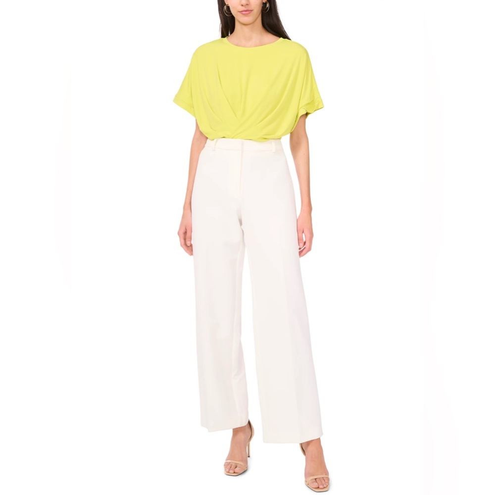 Brand New Vince Camuto Women's Dolman Sleeve Lime Green Top, Size Medium, NWT - Picture 3 of 4